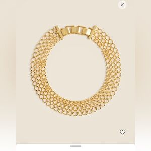 Gold tone wide chain necklace